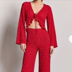 Forver 21 Cut Out Polka Dot Jumpsuit! ❤️